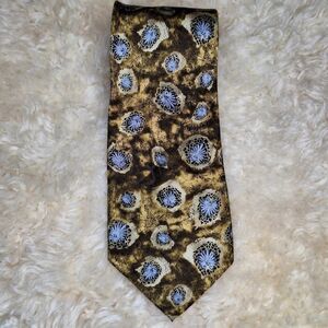 Mary McFadden Patterned Silk Tie EUC